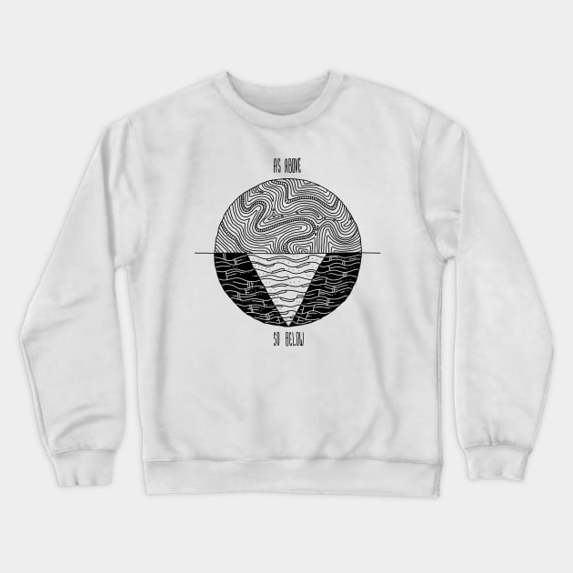 Hermetic Horizon Crewneck Sweatshirt by OsFrontis
